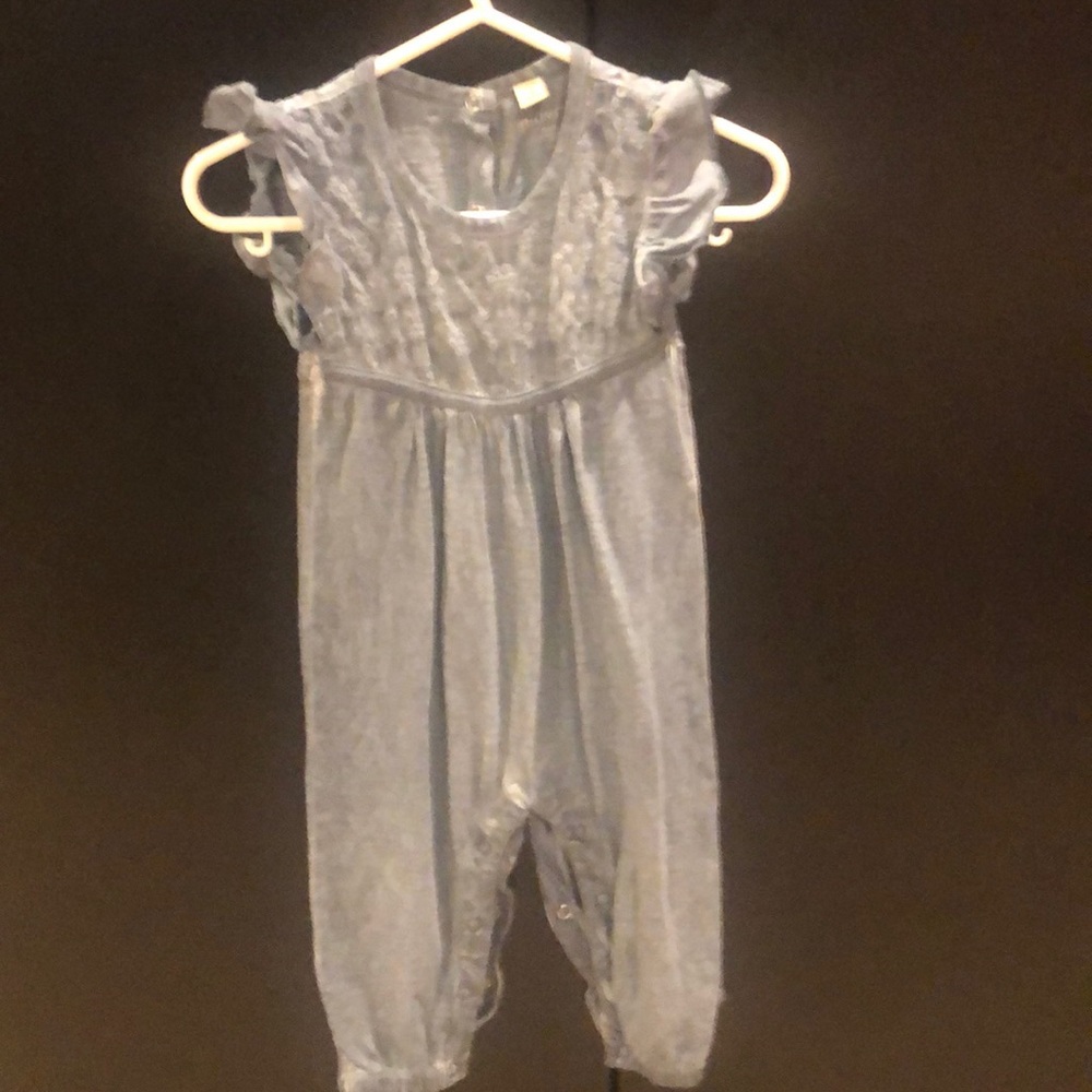Minymo 6m girls light denim style romper